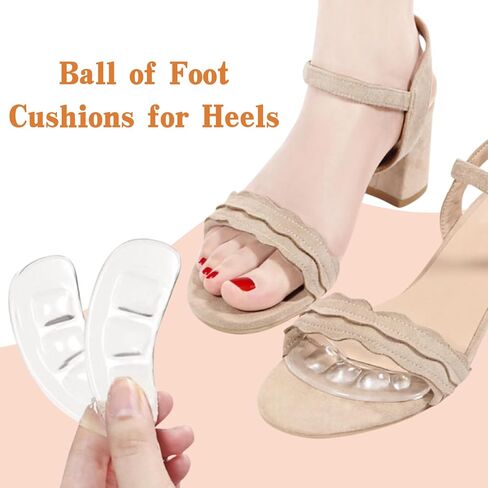 Metatarsal Pads Women, Ball of Foot Cushions, Shoe Inserts for Women, Adhesive Foot Pads, High Heel Inserts for All Day Pain Relief and Comfort, 3 Pairs in Kuwait