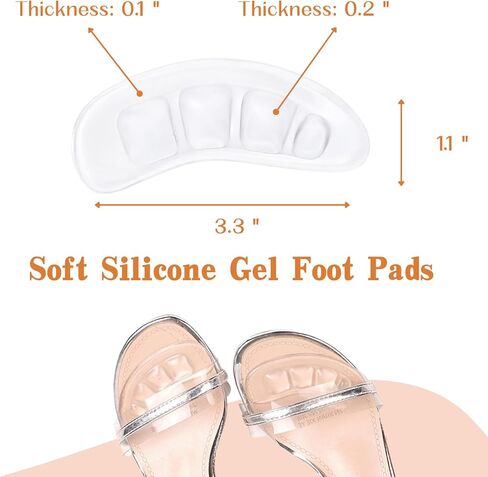 Metatarsal Pads Women, Ball of Foot Cushions, Shoe Inserts for Women, Adhesive Foot Pads, High Heel Inserts for All Day Pain Relief and Comfort, 3 Pairs in Kuwait