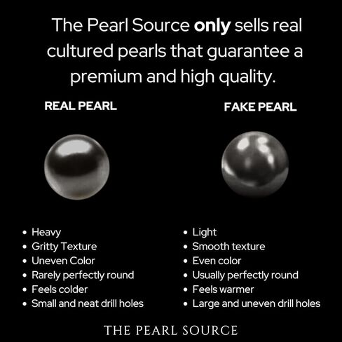 The Pearl Source 14K Gold 6-6.5mm AAA Quality Round Black Japanese Akoya Saltwater Cultured Pearl Bracelet for Women in Saudi Arabia