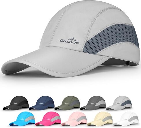 GXCROR Running Hat for Men Women Quick-Dry Baseball Cap UPF50+ with Breathable Mesh, Adjustable Hook & Loop for Outdoor in Kuwait