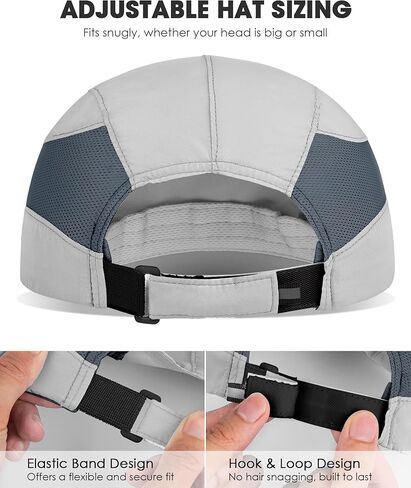 GXCROR Running Hat for Men Women Quick-Dry Baseball Cap UPF50+ with Breathable Mesh, Adjustable Hook & Loop for Outdoor in Kuwait