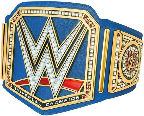 WWE Authentic Wear Universal Championship Blue Commemorative Title Belt in Saudi Arabia