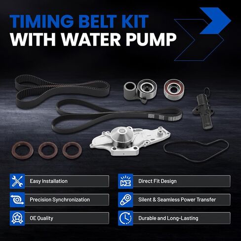 TCKWP329 Engine Timing Belt Kit with Water Pump Compatible with Acura MDX RDX RL RLX TL TLX TSX ZDX, Compatible with Honda Accord Crosstour Odyssey Passport Pilot Ridgeline, fit for Saturn Vue in Saudi Arabia