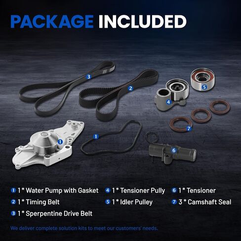 TCKWP329 Engine Timing Belt Kit with Water Pump Compatible with Acura MDX RDX RL RLX TL TLX TSX ZDX, Compatible with Honda Accord Crosstour Odyssey Passport Pilot Ridgeline, fit for Saturn Vue in Saudi Arabia