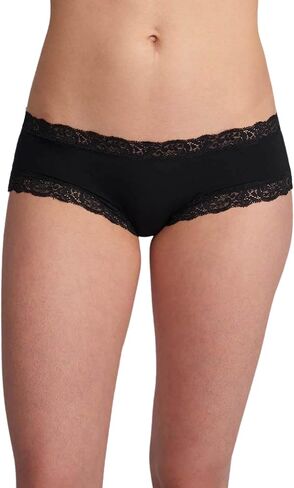 Fleur't Women's Iconic Lace Boyshort Panty 205, Black, M in Saudi Arabia