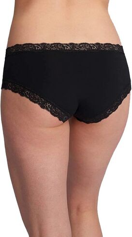 Fleur't Women's Iconic Lace Boyshort Panty 205, Black, M in Saudi Arabia