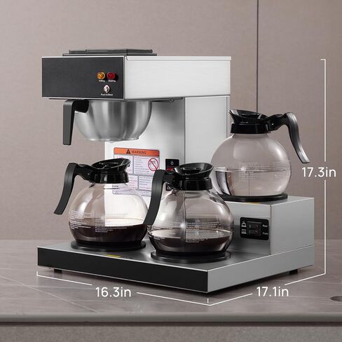 SYBO Coffee Pot Decanter, 12-Cup Glass Coffee Decanter, Commercial Coffee Pot Replacement, Black in Kuwait