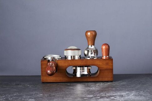 محطة دك إسبريسو الجوز تسمى محطة دك القهوة تناسب ملحقات إسبريسو مقاس 51 إلى 54 مم، حامل العبث أو محطة المنظم، ارتفاع حامل مرشحات القهوة القابلة للتعديل (7 في واحد) in Kuwait