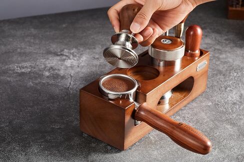 محطة دك إسبريسو الجوز تسمى محطة دك القهوة تناسب ملحقات إسبريسو مقاس 51 إلى 54 مم، حامل العبث أو محطة المنظم، ارتفاع حامل مرشحات القهوة القابلة للتعديل (7 في واحد) in Kuwait