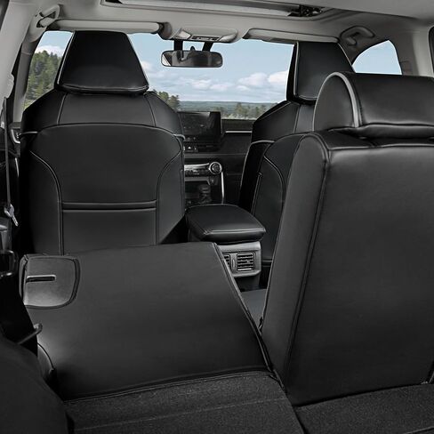 Rav4 Seat Covers for Toyota RAV4 Hybrid 2019-2025(Not for Hybrid/PHEV XSE,SE) Car Truck Seat Cover Full Set for SUV,Waterproof Automotive Seat Protector,Neoprene (Black Grey Grid) in Saudi Arabia