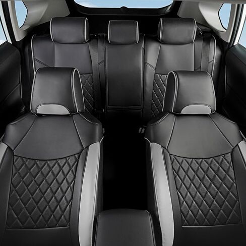 Rav4 Seat Covers for Toyota RAV4 Hybrid 2019-2025(Not for Hybrid/PHEV XSE,SE) Car Truck Seat Cover Full Set for SUV,Waterproof Automotive Seat Protector,Neoprene (Black Grey Grid) in Saudi Arabia