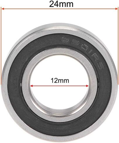 uxcell 6803-2RS Deep Groove Ball Bearings 17mm x 26mm x 5mm Double Sealed Chrome Steel P6(ABEC3) 10pcs in Saudi Arabia