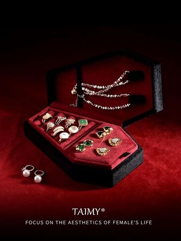 TAIMY Coffin Jewelry Box, Mini Coffin Shaped Gothic Jewelry Case, Plush Velvet Small Jewelry Organizer for Earrings Rings Necklaces Bracelets in Saudi Arabia