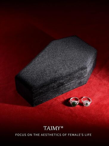TAIMY Coffin Jewelry Box, Mini Coffin Shaped Gothic Jewelry Case, Plush Velvet Small Jewelry Organizer for Earrings Rings Necklaces Bracelets in Saudi Arabia