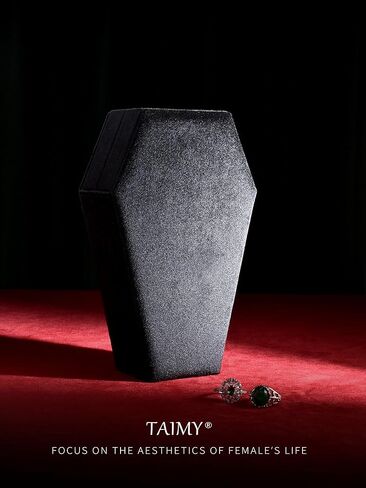 TAIMY Coffin Jewelry Box, Mini Coffin Shaped Gothic Jewelry Case, Plush Velvet Small Jewelry Organizer for Earrings Rings Necklaces Bracelets in Saudi Arabia