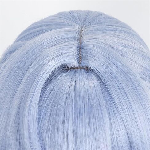Straight Long Wig with Purple and Blue Gradient: Anime Cosplay Wig with Bangs for Women's Parties and Halloween in Saudi Arabia