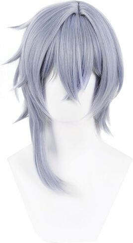 Straight Long Wig with Purple and Blue Gradient: Anime Cosplay Wig with Bangs for Women's Parties and Halloween in Saudi Arabia