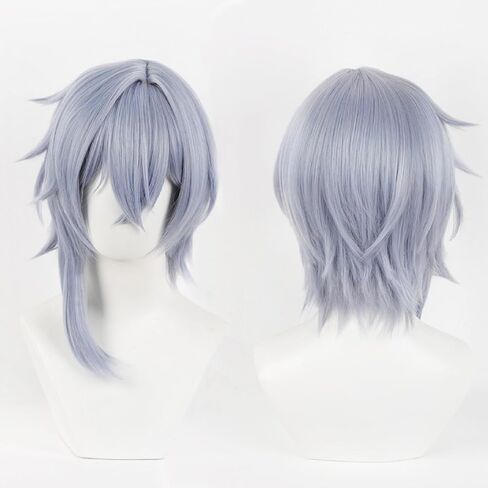 Straight Long Wig with Purple and Blue Gradient: Anime Cosplay Wig with Bangs for Women's Parties and Halloween in Saudi Arabia