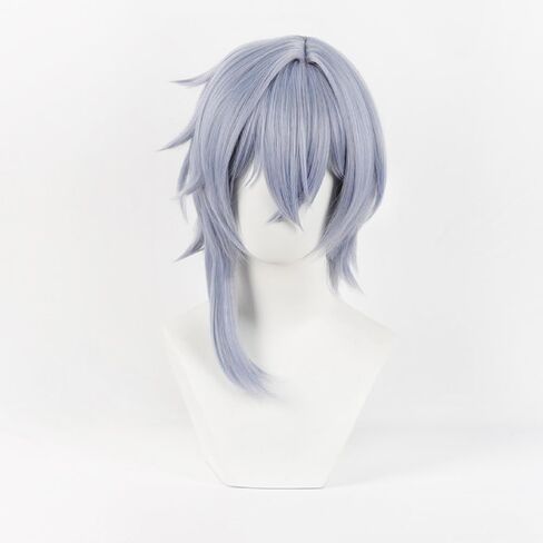 Straight Long Wig with Purple and Blue Gradient: Anime Cosplay Wig with Bangs for Women's Parties and Halloween in Saudi Arabia
