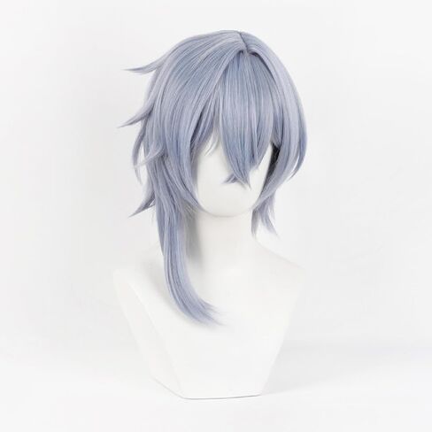 Straight Long Wig with Purple and Blue Gradient: Anime Cosplay Wig with Bangs for Women's Parties and Halloween in Saudi Arabia