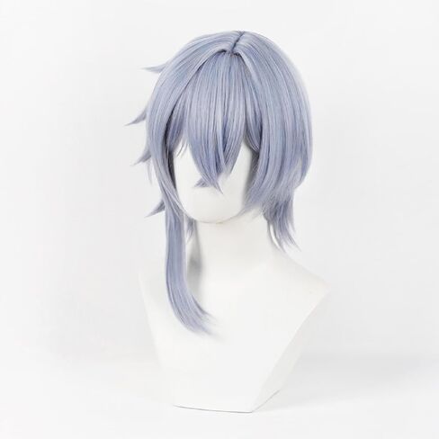 Straight Long Wig with Purple and Blue Gradient: Anime Cosplay Wig with Bangs for Women's Parties and Halloween in Saudi Arabia