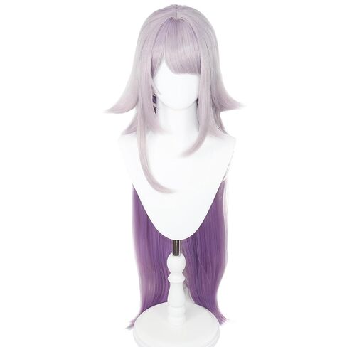 Straight Long Wig with Purple and Blue Gradient: Anime Cosplay Wig with Bangs for Women's Parties and Halloween in Kuwait
