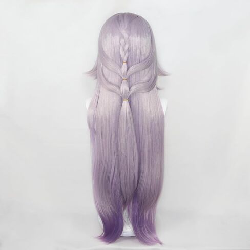 Straight Long Wig with Purple and Blue Gradient: Anime Cosplay Wig with Bangs for Women's Parties and Halloween in Kuwait