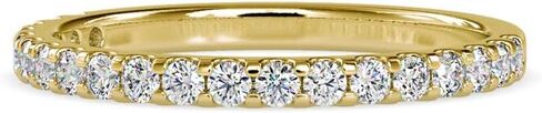 Venner 1.75 MM Moissanite Wedding Band | Round VVS1-D Color Lab Diamond 18K Gold Plated 925 Sterling Silver/Real Gold Anniversary Engagement Promise Rings For Women in Saudi Arabia
