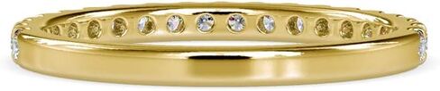 Venner 1.75 MM Moissanite Wedding Band | Round VVS1-D Color Lab Diamond 18K Gold Plated 925 Sterling Silver/Real Gold Anniversary Engagement Promise Rings For Women in Saudi Arabia