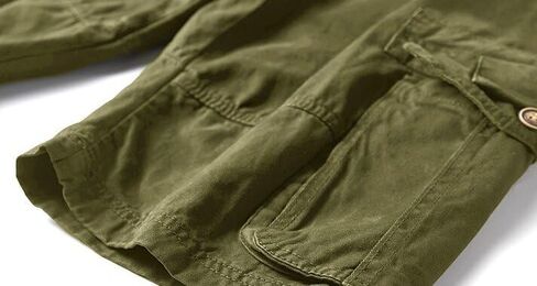 Men's Active Normal Waist Loose Multi-Pocket Versatile Work Twill Cargo Shorts in Saudi Arabia