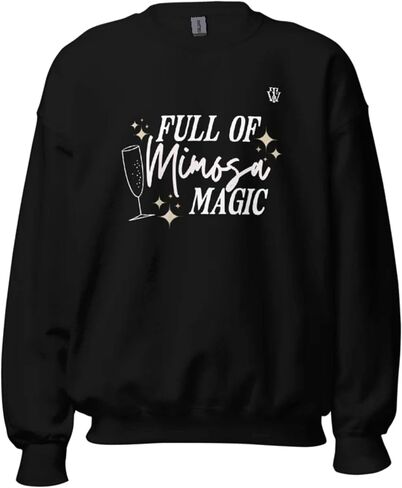 Full of Mimosa Magic Unisex Sweatshirt for Women crewneck pullover, aesthetic clothes stylish Men's Clothing in Saudi Arabia