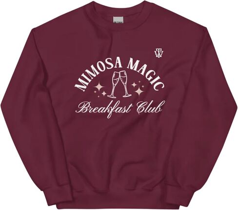 Mimosa Magic Breakfast Club Unisex Sweatshirt for Women crewneck aesthetic clothes stylish Men's Clothing in Saudi Arabia