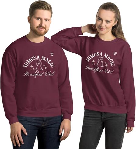 Mimosa Magic Breakfast Club Unisex Sweatshirt for Women crewneck aesthetic clothes stylish Men's Clothing in Saudi Arabia