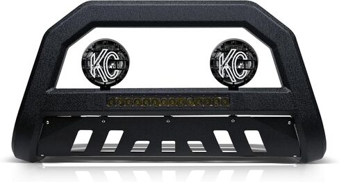 Armordillo ar Aluminium Led Bul Bar+2x KC Hilites 6 "Round Fog Lights Fits 2009-2018 Dodge RAM 1500/2019-2023 Classic 8732175 Black Bull Bull Guard Guard Light Bar | Apollo Pro Lights in Kuwait