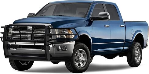 Black Horse Rugged Hight Duty Grille Brush Guard Guard Modular Black متوافق مع 2010-2010 Dodge Ram 2500 | 2010-2010 Dodge RAM 3500 | 2011-2018 RAM 2500 | 2011-2018 RAM 3500-RU-DORA10-B in Kuwait