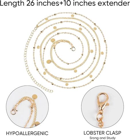 Belly Chain For Women, Adjustable Waist Chain 14K Gold Plated Body Chains Jewelry with Extender Waterproof Sexy Bikini Beach Wear Belly Belt Gold Waist Beads Chain Girls Summer Gift in Saudi Arabia