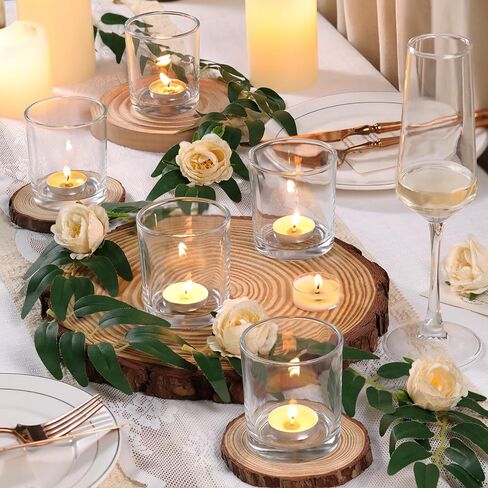 أكبر حاملي شموع نذري واضحة مجموعة من 6- شاي شمعة حامل الشمعة ، حاملي شمعة واضحة لحفل الزفاف والحفلات والديكور المنزلي ، مركزية على الطاولة in Kuwait