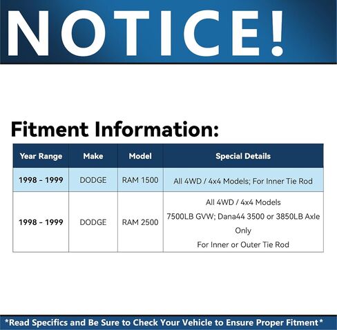 Detroit Axle - 4WD Front 13PC KIT FOR 1998-1999 DODGE RAM 1500 2500 ، 4 TIE RODS 4 Ball Noftions 2 Sway Bars 2 Adjusting Sleeves 1 Track Bar Barmy in Saudi Arabia