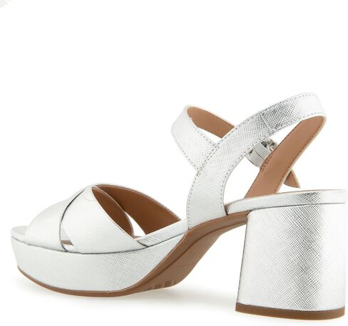 Aerosoles Women's Cosmos Heeled Sandal, Silver, 9 Wide in Kuwait