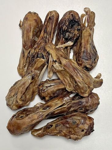 Duck Heads Natural Single Ingredient Chewy Digestible Low-Fat Dehydrated Dog Treats for Training, Rewarding, Teeth Cleaning - 10 Treats in Saudi Arabia