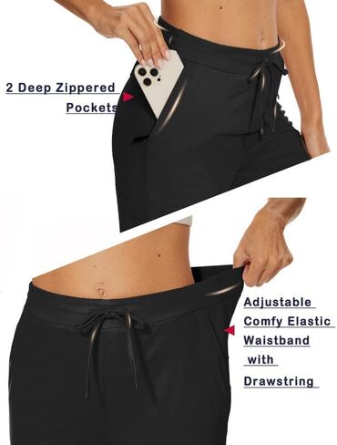 Women's Workout Running Sweatpants with Three Pockets Activewear Jogger Track Cuff Lounge Jogging for Yoga in Saudi Arabia