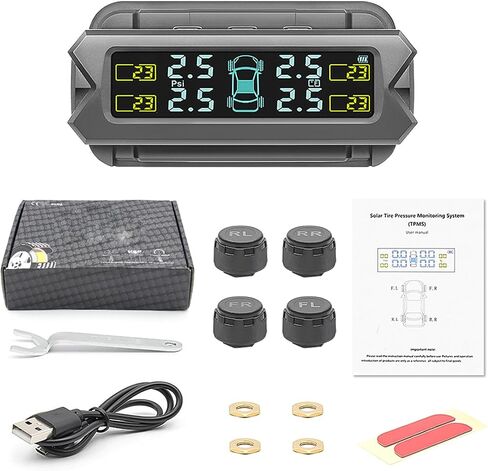 Advanced Solar Charging Tire Pressure Monitors With Clear LCD Screen For Family Car With Intelligent Alerts Systems in Saudi Arabia