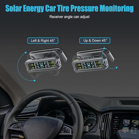 Advanced Solar Charging Tire Pressure Monitors With Clear LCD Screen For Family Car With Intelligent Alerts Systems in Saudi Arabia