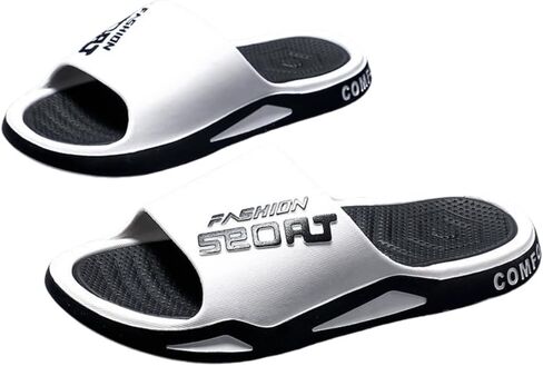 Men's Fashion Slides Casual Non Slip Slippers Open Toe Shoes For Indoor Outdoor Beach Shower, Spring And Summer in Saudi Arabia
