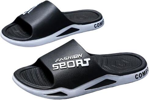 Men's Fashion Slides Casual Non Slip Slippers Open Toe Shoes For Indoor Outdoor Beach Shower, Spring And Summer in Saudi Arabia