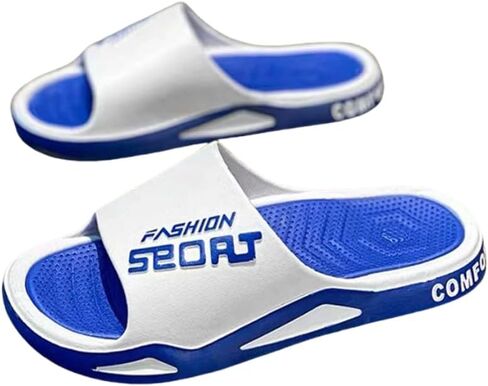 Men's Fashion Slides Casual Non Slip Slippers Open Toe Shoes For Indoor Outdoor Beach Shower, Spring And Summer in Saudi Arabia