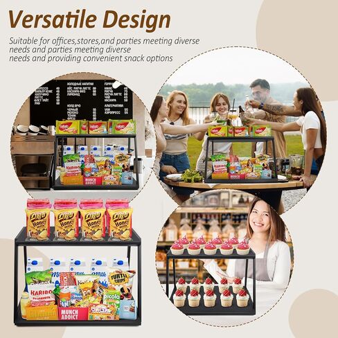 3 Tier Snack Retail Display Rack, Metal Candy Display Rack, Snack Organizer Stand for Countertop, Chip Milk Holder for Stores, Cupcake Display Stand in Saudi Arabia