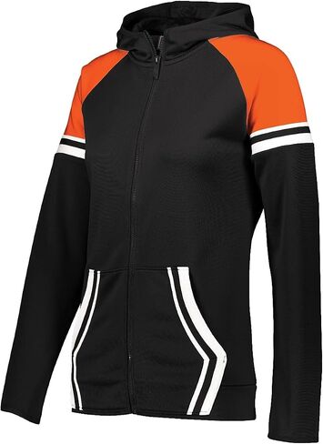 Holloway Sportswear Womens RETRO GRADE JACKET L Black/Orange in Saudi Arabia