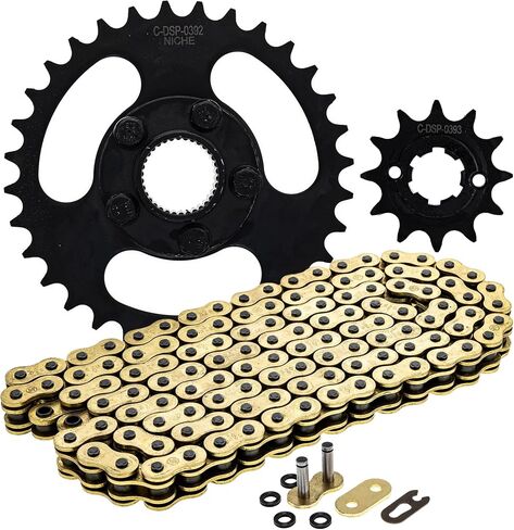 NICHE Drive Sprocket Chain Combo for Polaris RZR 170 Front 12 Rear 32 Tooth 520 O-Ring 120 Links in Saudi Arabia