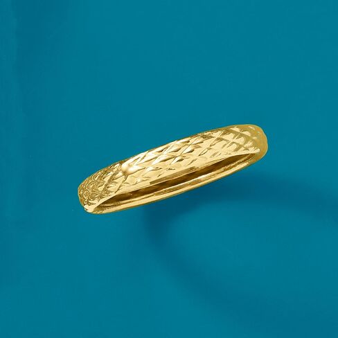 Ross-Simons 18kt Yellow Gold Quilted Ring in Saudi Arabia